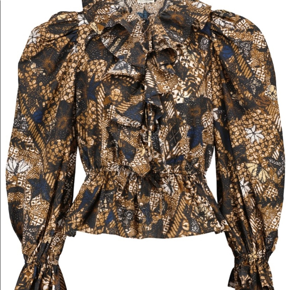 Ulla Johnson ruffle neckline shirt